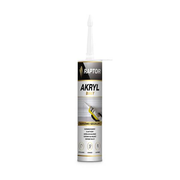 RAPTOR AKRYL BIAŁY UNIWERSALNY 300 ML