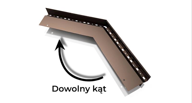 PROFPLAST  NAROŻNIK  DOWOLNY KĄT  W60 RAL8019