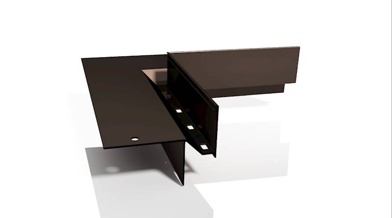 PROFPLAST NAROŻNIK WEWNĘTRZNY 90 W60 PLUS RAL 8019