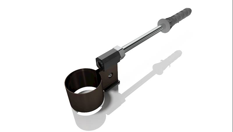 PROFPLAST  UCHWYT  RURY SPUSTOWEJ   RAL 8019