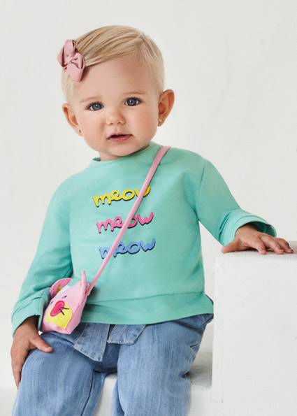 Bluza z kieszonką kotek 1492-56 74