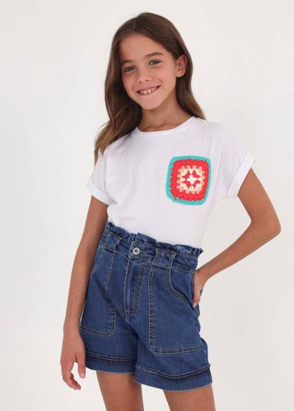 Spodnie krótkie jeans 6238-67  140