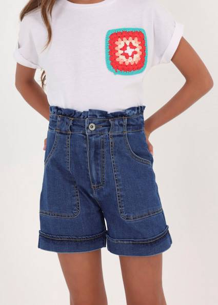 Spodnie krótkie jeans 6238-67  140