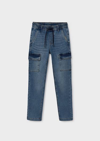 Spodnie denim jogger cargo 7534-58 158