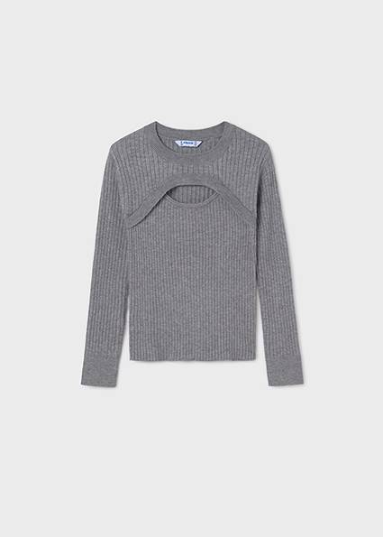 Sweter ze ściągaczem cut out 7308-23 164