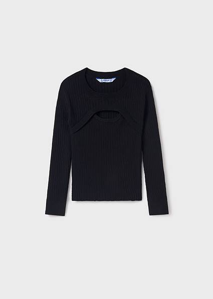 Sweter ze ściągaczem cut out 7308-25 152