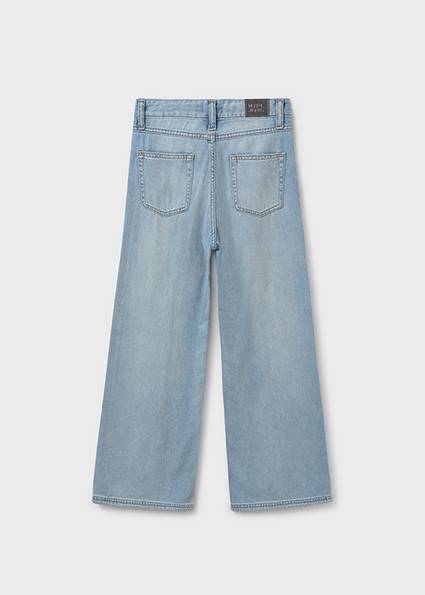 Długie spodnie jeans wide leg 6538-93 162