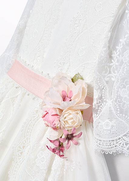 Sukienka tiulowa z gipiurą 5041-07 152