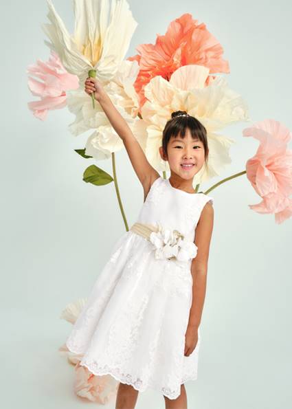 Sukienka organza we wzory A&L 5037-07 152