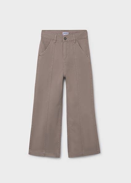 Długie spodnie serża wide leg 7580-29 158