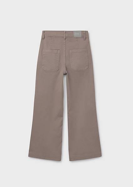 Długie spodnie serża wide leg 7580-29 158