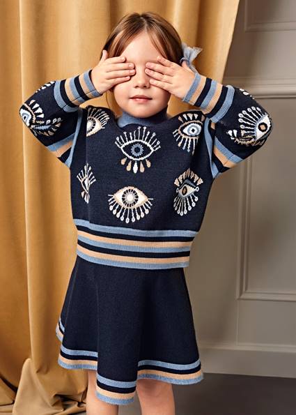 Komplet ze spódnicą żakard 5540-4 128