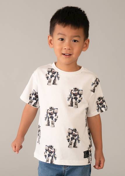 Koszulka k/r we wzory 3068-68 122