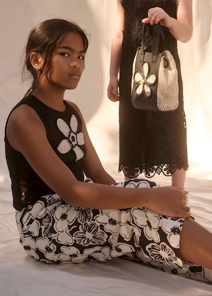 Spodnie kuloty nadruk 5280-1 140