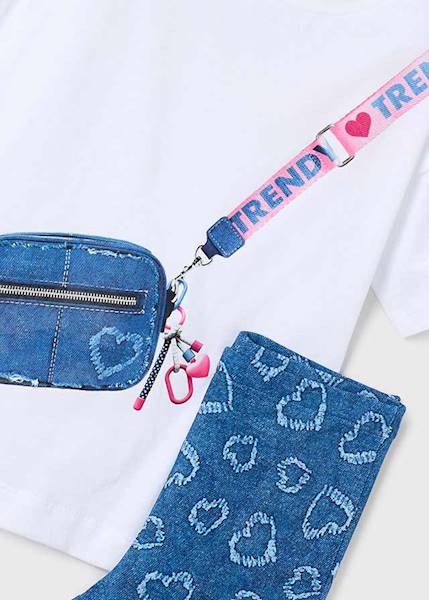 Komplet z bluzą i legginsami 3730-15 128