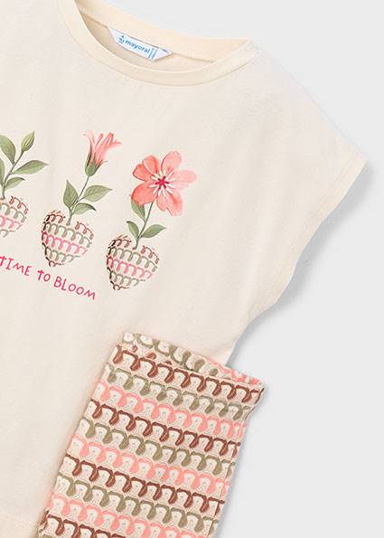 Komplet z bluzą i legginsami 3728-59 140