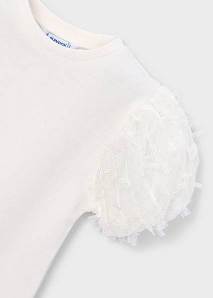 Koszulka k/r z tiulem 3001-49 134