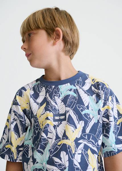 Koszulka k/r we wzory 6039-42 158