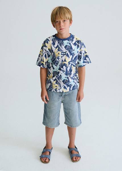 Koszulka k/r we wzory 6039-42 158