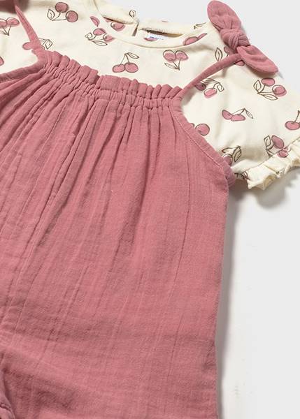 Komplet ogrodniczki i koszulk 1656-18 80