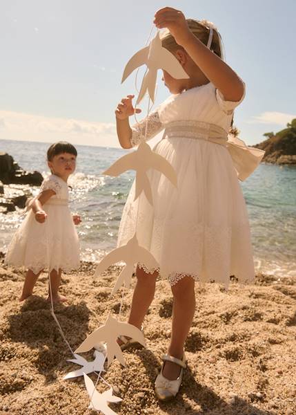 Sukienka tiulowa z gipiurą A&L 5028-3 152