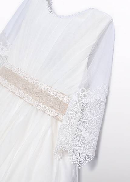 Sukienka tiulowa z gipiurą A&L 5028-3 158