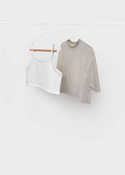 Komplet twin set z tiulem 6182-6  158