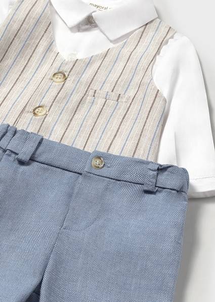 Komplet z kamizelką 1296-2 65 2-4