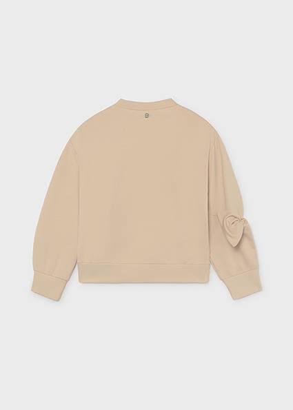 Bluza kokardy beż 7429-47 158