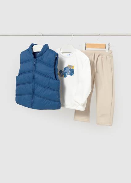 Dres z bluzą i kamizelką 2687-92 74