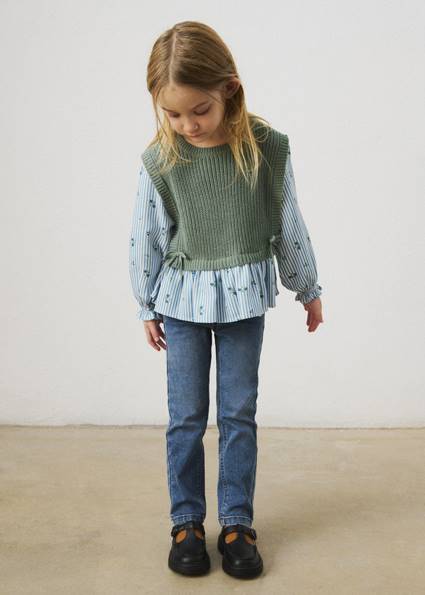 Spodnie jeans basic 577-73 110
