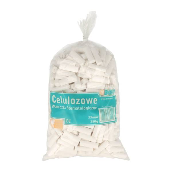 Wałeczki celulozowe 35mm 250g stomatologiczne
