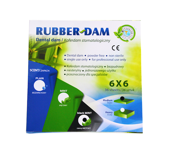 Cerkamed - RUBBER DAM latex 6x6 średni,bezzap.36sz