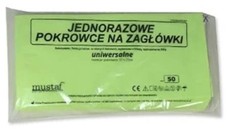 Mustaf - Pokrowce limonka-99 na zagłówki 50szt.