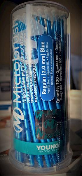 Microbrush - Aplikatory regular niebieskie 100szt.
