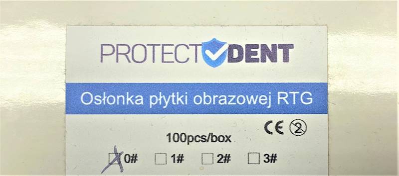 PM - Osłona 0 24x38mm płytka rtg fosforowa 100szt.