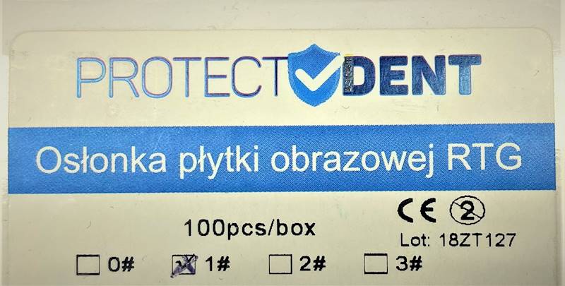 PM - Osłona 1 24x44mm płytka rtg fosforowa 100szt.