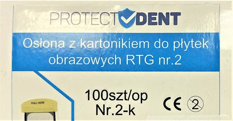 PM - Osłona-2+tektur.31x41mm płytka rtg fosf.100sz