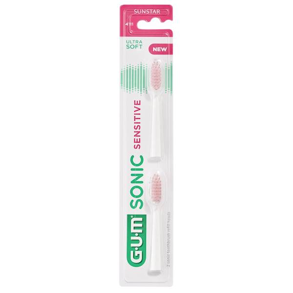 GUM - Końcówki wymienne różowe do szcz.sonicznej