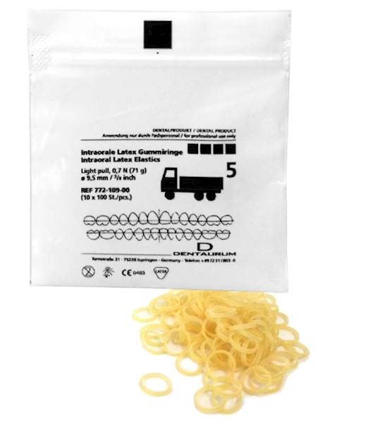 D - Gumki elastics 5 Light 9.5mm 100szt.