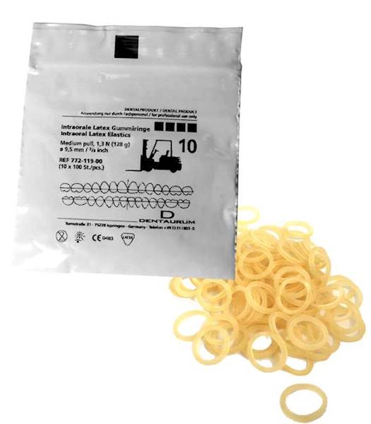 D - Gumki elastics 10 Medium 9.5mm 100szt.