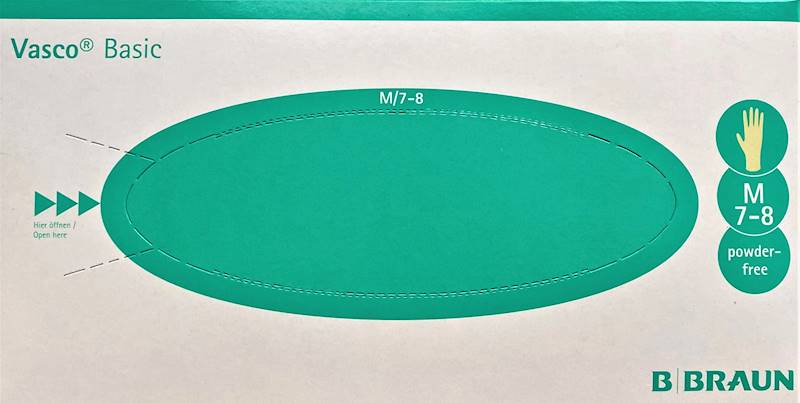 B.Braun - Rękawice latex PF Vasco Basic M 100szt.