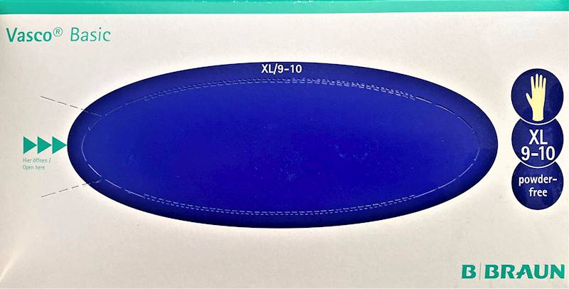B.Braun - Rękawice latex PF Vasco Basic XL 90szt.