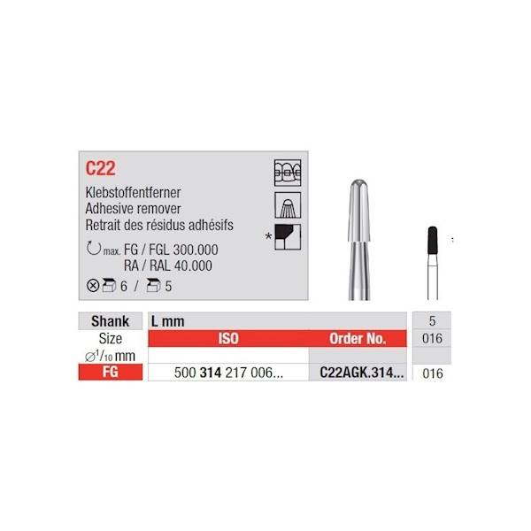 Edenta - C22AGK.314.016 węglik FG