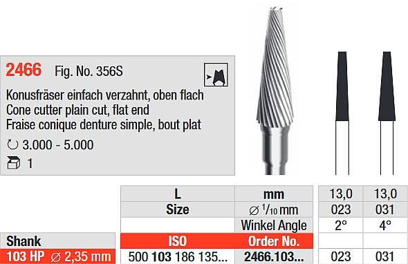 Edenta - 2466.204.031 do frezowania metalu
