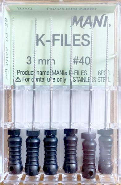 Mani - Pilniki K 31mm 40 6szt. czarne