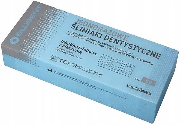 Mustaf - Śliniak 50szt. niebieski-33 dentystyczny