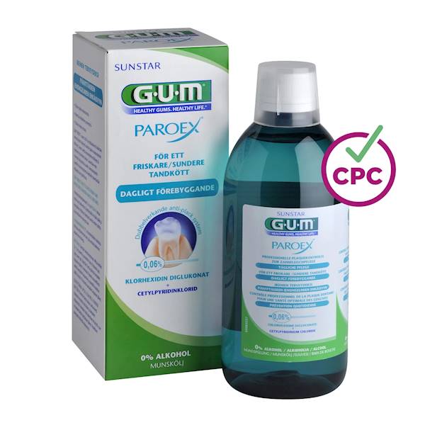 GUM - Płukanka Paroex 0,06% CHX + 0% alk. 500ml