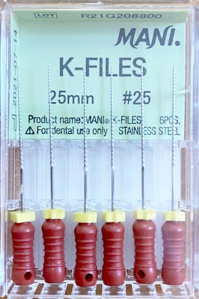 Mani - Pilniki K 25mm 25 6szt.czerwone