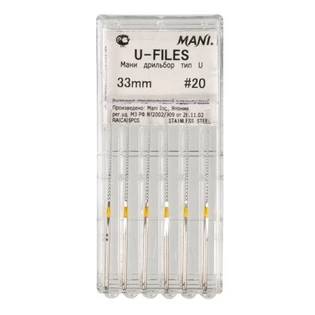 Mani - Pilniki U 33mm 20 6szt. żółte